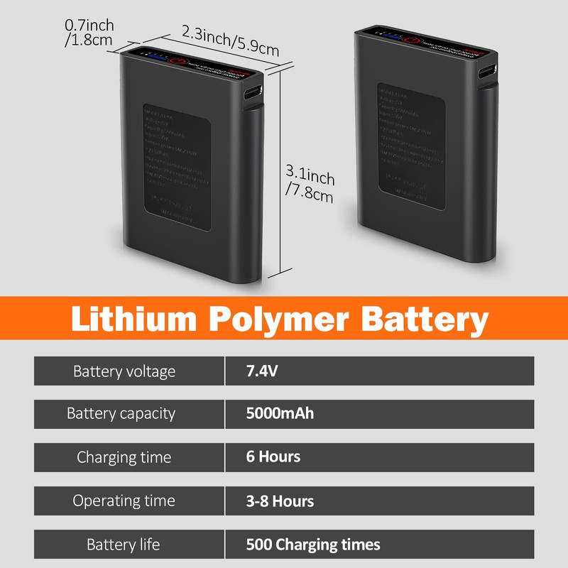 nencoo 5000mAh Rechargeable Electric Battery