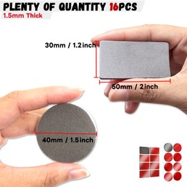 Tikfoam Double Sided Adhesive Pads Heavy Duty Mounting Tape, UltraSticky Strong Pads Tape 1.5mm Thicked for Car, Home, Office and Outdoor, Heat Resistant and Waterproof 16Pcs