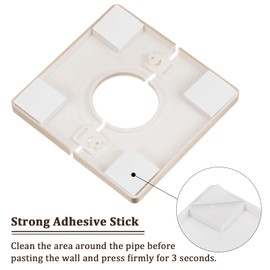 Kozelo 4pcs Wall Split Flange - [ 33mm/1.3 Inch Hole x 85mm/3.4 Inch ], Self-Adhesive Escutcheon Plate Water Pipe Cover for Water Faucet Decoration, Gold