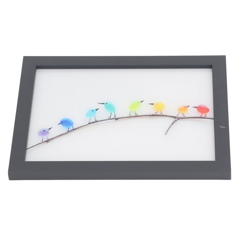 Sea Glass Rainbow Birds Wall Decor Seaglass Colourful Bird Art