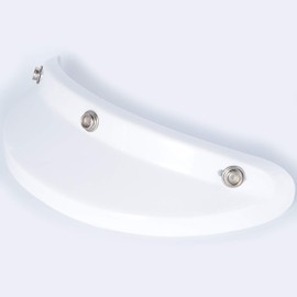 Chern Yueh - Visera para casco de motocicleta, diseño clásico, 3 capas, no ventilada, labio corto (blanco)