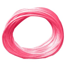 WedDecor Nylon String Trim Cord 1.2mm Paracord Satin Braided Twisted Synthetic Rattail Cords for Chinese knot Beading Jewellery making Macrame, Hot Pink, 10 meters