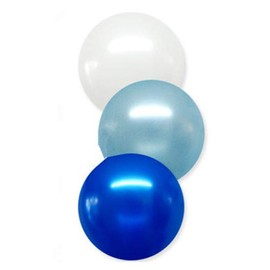 50pcs 13cm Pearl White + Ejua + Sapphire Blue 5" Round Balloons