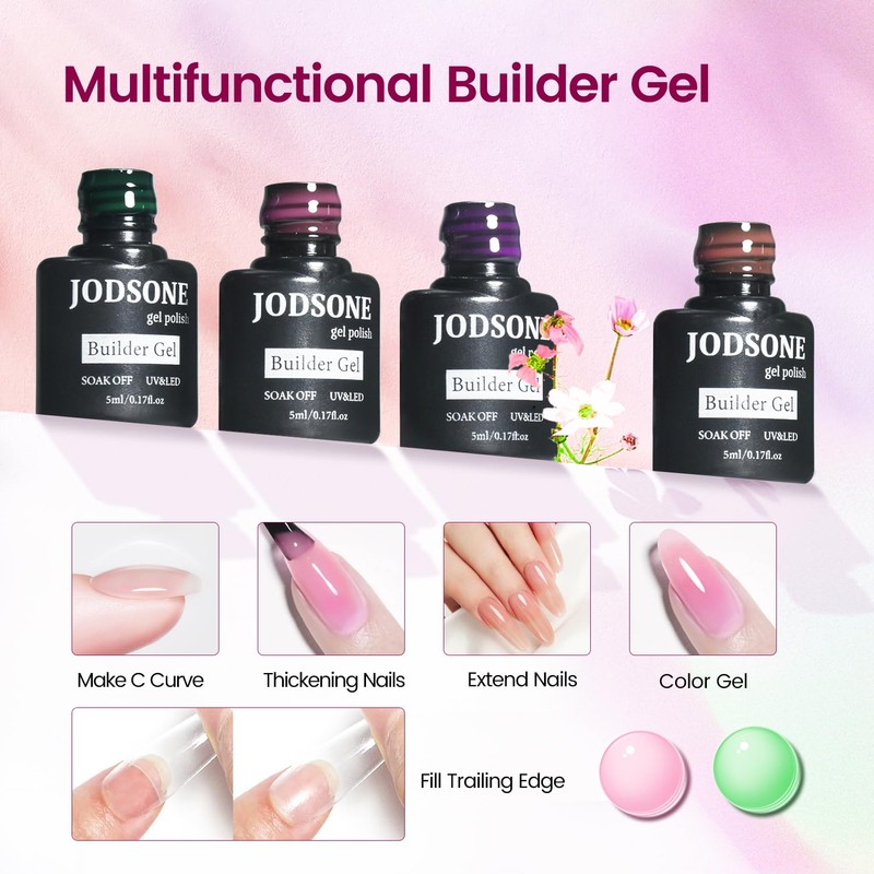 JODSONE Builder Gel Nail Kit with U V Light Base