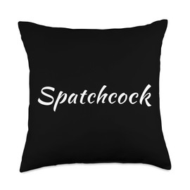 Spatchcock Chicken Minimalist Grill Father's Day Turkey Throw Pillow
