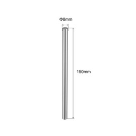 uxcell 2 Pcs Linear Motion Rod Shaft Guide 8mm x 150mm (0.315" x 5.9") Case Hardened Steel Chrome Plated, Metric Linear Rail Rod for 3D Printer, CNC Machine