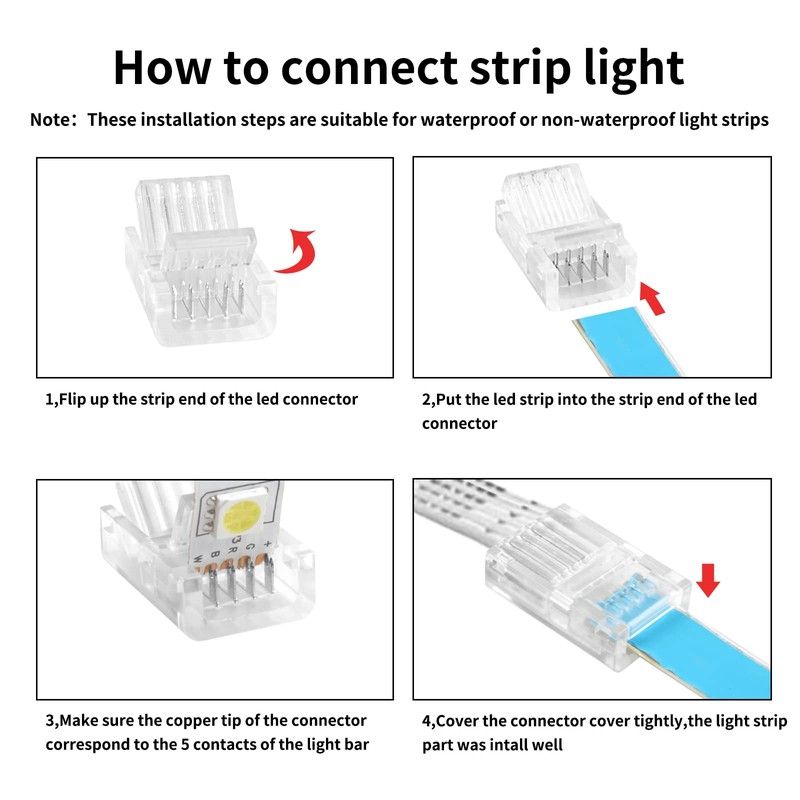 RGBZONE 32.8ft 5 Pin RGBW Extension Cable Wire and 5