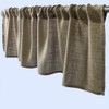 Valea Home Burlap Natural Tan Valance Rod Pocket Window Curtain