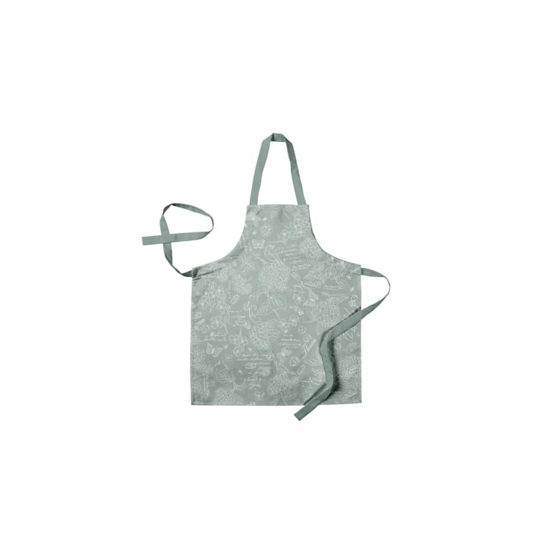 VIASMILE Baumwoll-Küchenschürze mit Blumenmuster, 60 x 70 cm