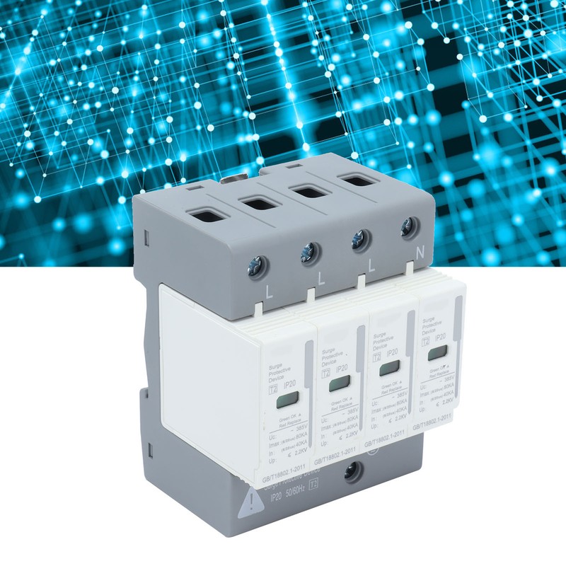 BERM Surge Protective Devices House Arrester Protector 4P 80KA SPD