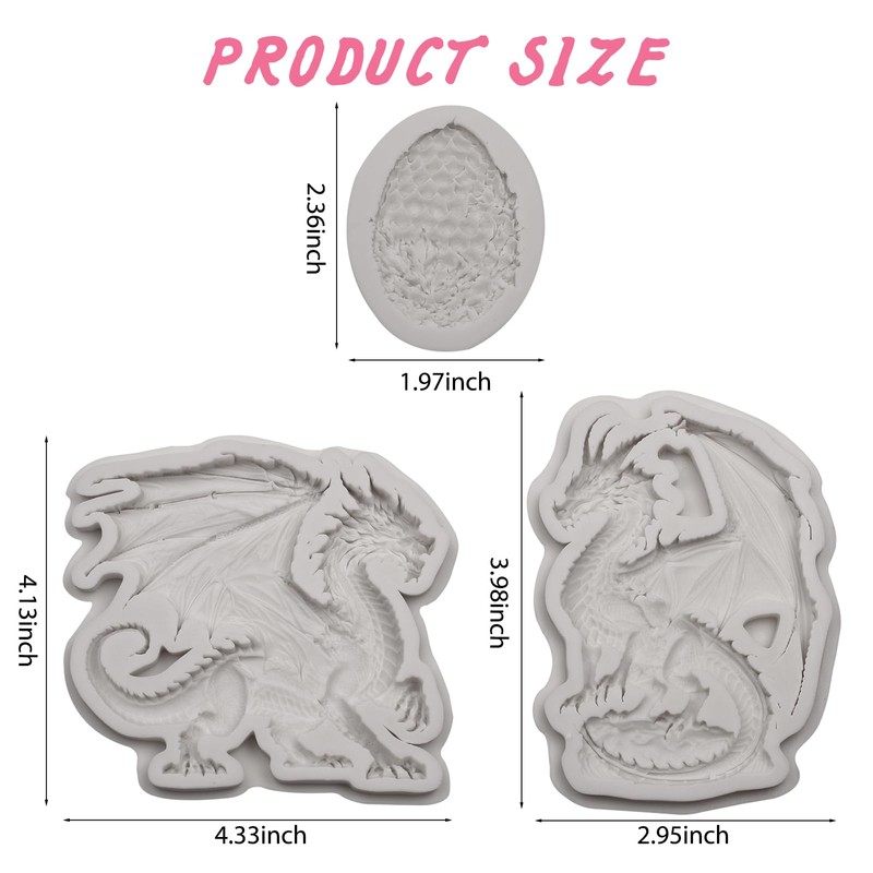 Dragon Resin Mold,Dragon Silicone Molds for Crafts Dragon Egg Molds