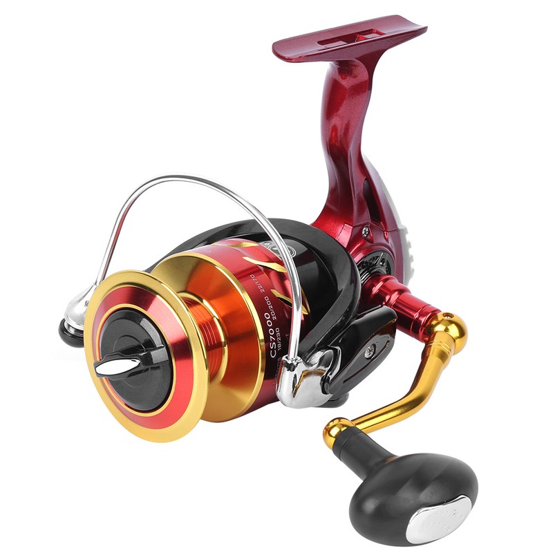 Skieted Spool Spinning Reel Metal Handle Long Shot Rock Fishing
