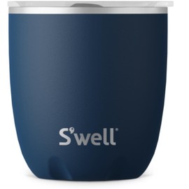 S'well Stainless Steel Tumbler with Slide-Open Lid, 10oz, Azurite, Triple Layered Vacuum Insulated Containers Keeps Drinks Colder and Hotter for Longer, BPA Free