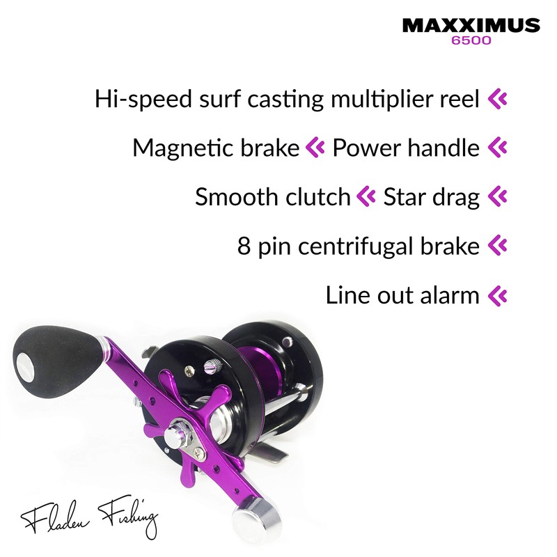 Fladen Maxximus 6500 Hi Speed Surf Sea Casting Multiplier Fishing