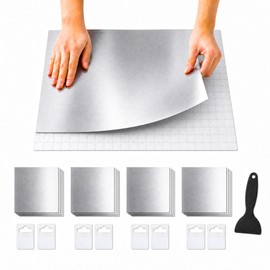 36 pcs Silver Square Puzzle Saver Sheets, Preserve & Frame 4 x 1000 Pieces 25"X 25" Jigsaw Puzzles with Scrapper and Hanging Stickers