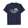 Wilson NC Vintage Throwback Tee Retro 70s Design T-Shirt, blue,