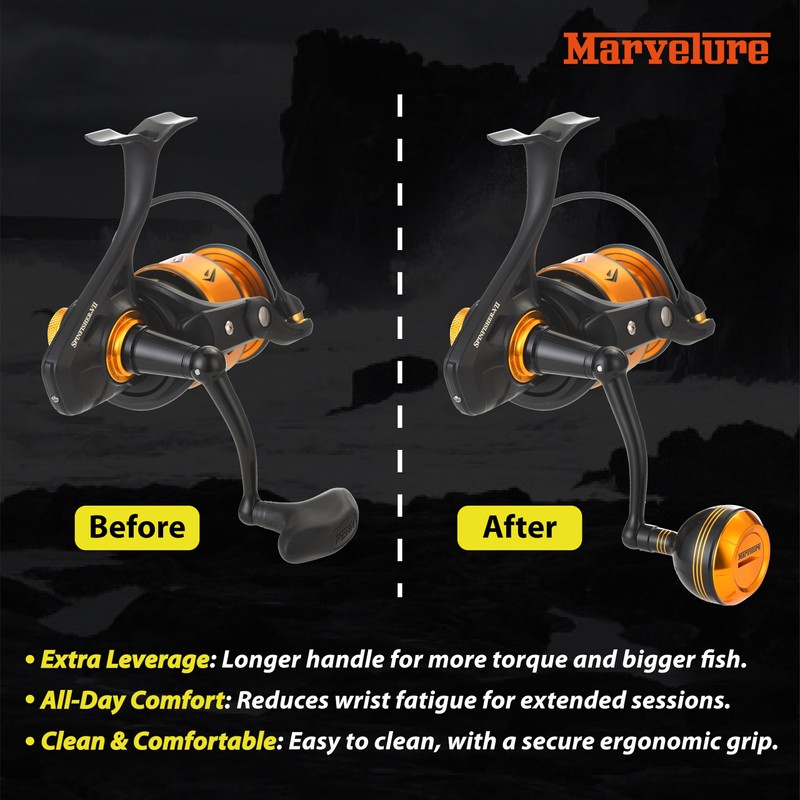MARVELURE Power Handle for Penn Spinfisher VI VII Slammer III
