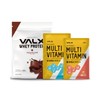 VALX バルクス WPCホエイプロテインチョコレート風味420g マルチビタミン水溶性ビタミン マルチビタミン脂溶性ビタミン 3種セット