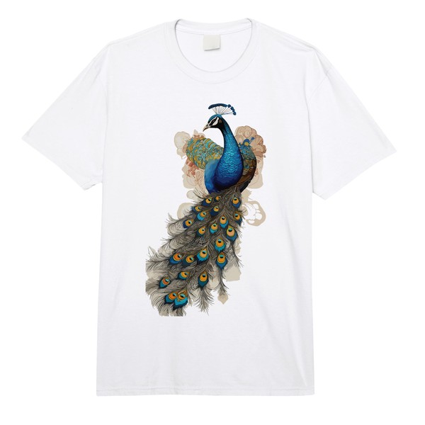 Peacock Feather Peahen Bird Animal Peacocks Lover Comfort Colors Adult