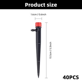 40PCS Adjustable Irrigation Drip Drippers, 360 Degree 8 Holes Watering System Garden Irrigation Dripper, Irrigation Sprinkler Micro Bubbler for 1/4 (4-7 mm) Drip Irrigation Tube
