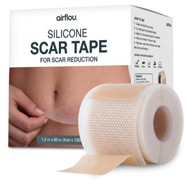 Cinta de Silicona para Cicatrices Grado Médico  Rollo 1.5 m, reutilizable hasta 30 veces, transpirable, color tono piel, para cesárea, quemaduras,... 