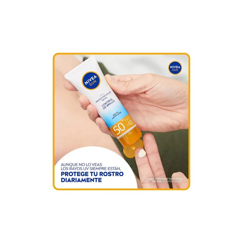 Protector Solar Facial Nivea Sun Control Brillo Fps50 50ml Nivea