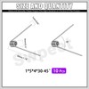 Swpeet 10Pcs 45 Degree Stainless Steel Torsional Springs 1mm Wire