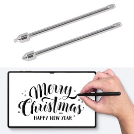 2PCS S Pen Tips Stainless Steel Stylus Pen Tips Replacement for Galaxy Tab S9 S9 Ultra S8 S8 Ultra S7 S22 Ultra, 4096 Pressure Metal Replacement Pen Tips/Nibs Kit with Clip