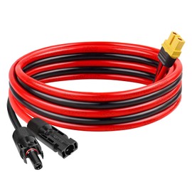 MOOKEERF Solar to XT60 Charge Extension Cable 6FT 12AWG XT60 Solar Cable for Portable Power Station Battery Pack