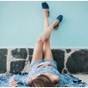 NORKINAS Avarcas para mujer, Azul marino, 10