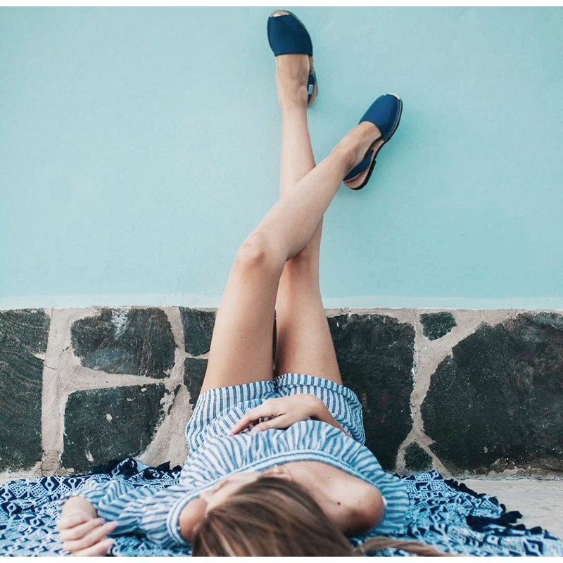NORKINAS Avarcas para mujer, Azul marino, 10