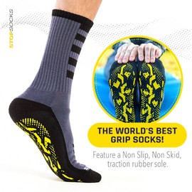 StopSocks Athletic Non Slip Non Skid Socks with Grippers for Women, Men, Yoga, Barre, Pilates, Gym, Sport, and Hospital