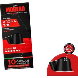 TOP Aroma pack of 10 X 5 = 50 Nespresso Compatible Capsule original Size , Premium Blend, Made in Italy 🇮🇹 Il Vero Espresso Napoletano.