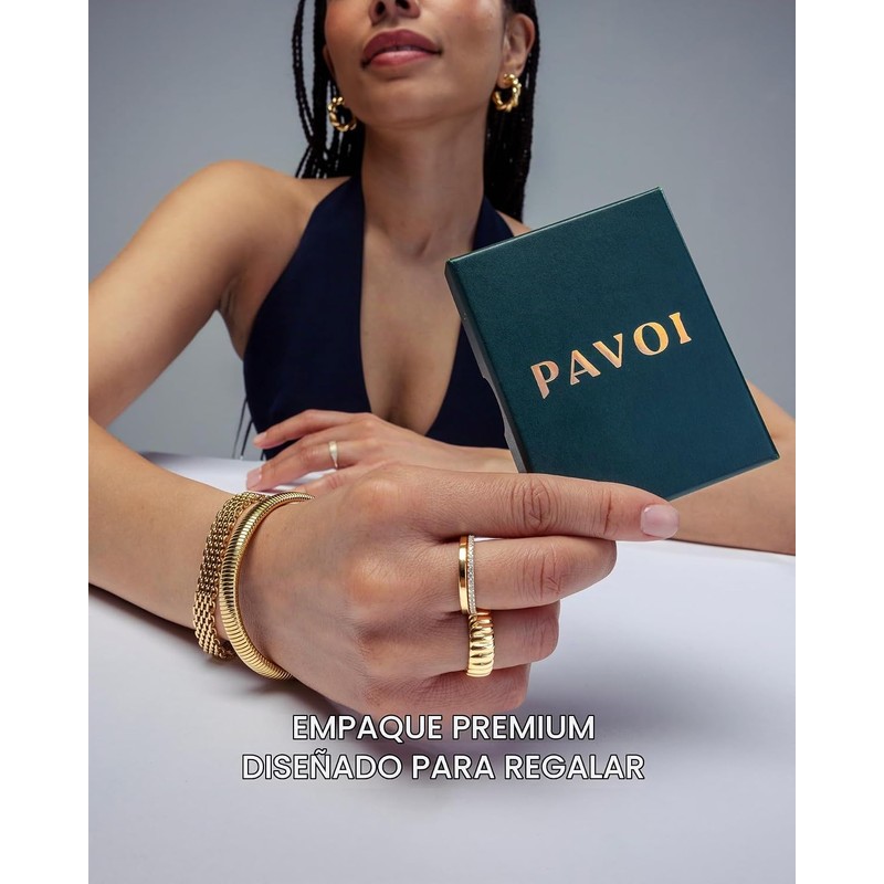 PAVOI 14K Gold Plated Curb Paperclip Box Sphere Bead Snake