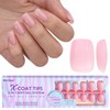 BTArtbox XCOATTIPS Natural Nail Tips -Short Square Press On Nails