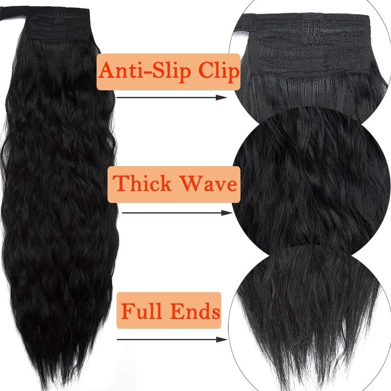 26 Inch One Piece Curly Wrap Around Ponytail Hair Extension