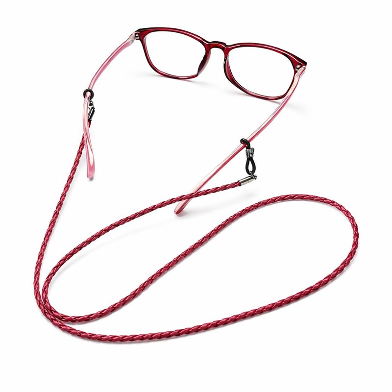 ZooooM ZM-KAWAMEGA Leather Simple Glasses, Sun Glasses, Chain, Glasses, Strap,