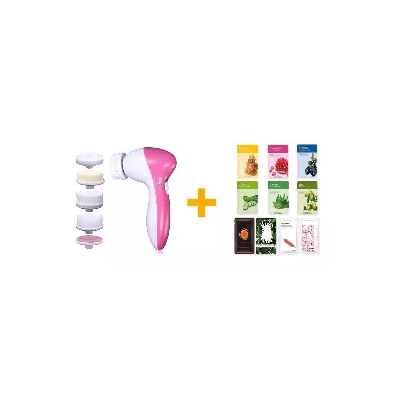 Misorel Cepillo Exfoliante 5 En 1 + 10 Mascarillas Coreanas