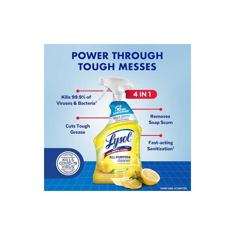 Lysol All Purpose Cleaner Spray, Multi-Purpose Disinfecting Spray, Kitchen &