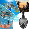 Xyuee Devilfish Full Face Snorkel Mask Adults Black L, Dry