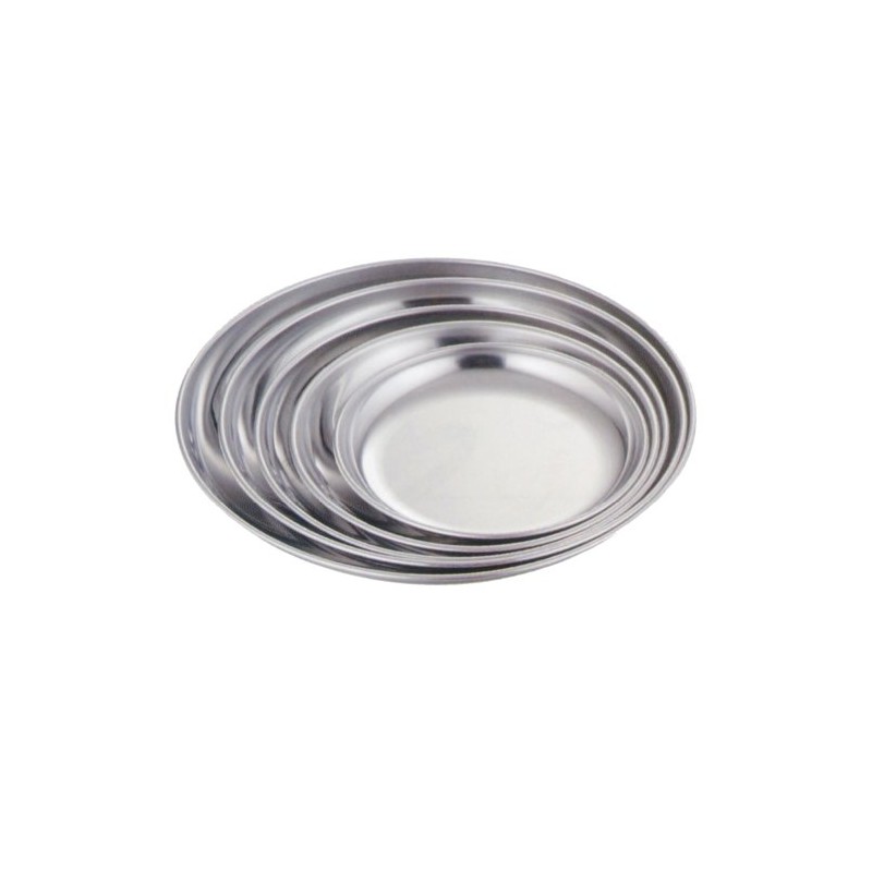 AG Market Round Plate, 6.3 inches (16 cm), 18-0 Stainless