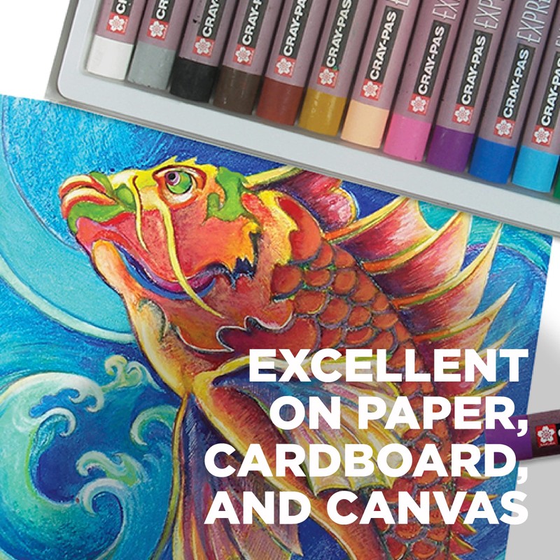 Sakura XLP12 12-Piece Cray-Pas Expressionist Assorted Color Oil Pastel Set