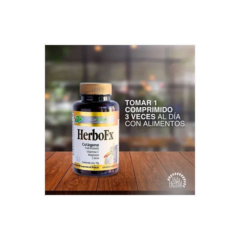 Vida Herbal Herbofx Colágeno Hidrolizado Suplemento 100com Sabor