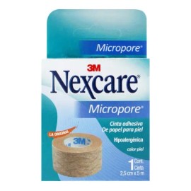 Cinta Adhesiva Nexcare Micropore 5cm Piel 1piezas Color Beige