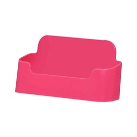 Marketing Holders 3 1/2âW x 2âH Business Card Holder Pack Of 12 Pink Acrylic Countertop ID Name Club Badge Display Tabletop Appointment Contact Information Ad Signage Showcase