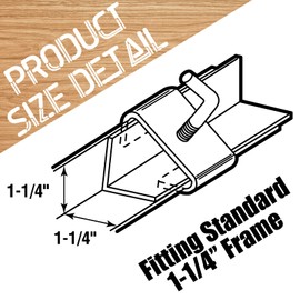 MorningRo 4 Pcs 1-1/4'' Bed Frame Rail Clamp Heavy Duty Zinc Plated Bed Frame Brackets for Connecting Metal Hardware Sections Together Ideal for Home, Hotel, and Commercial Use