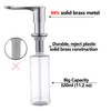 BZOOSIU Kitchen Sink Soap Dispenser Chrome, Solid Brass Pump Head