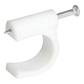 Grapa Para Cable Coaxial 10 Mm Blanco 20 Pzas Surtek                                                                                                  