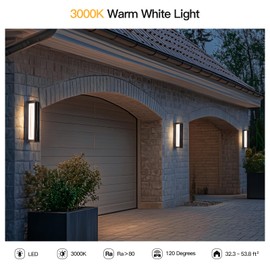 MVBT Solar Outdoor Wall Lights, 20.5" Exterior Lighting Fixtures Waterproof Outside Garage Sconce, Modern Porch Light for House, Patio Lamp Wall Mount Fixture Large Front Door LED Lantern Dusk to Dawn