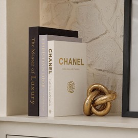 Aounik Aesthetic Linen Decorative Books,3PCS Minimalist Hardcover Fake Books for Coffee Table,Modern Faux Decor Books for Home Decor/Living Room Decoration,Photo Storage or Keepsake Box